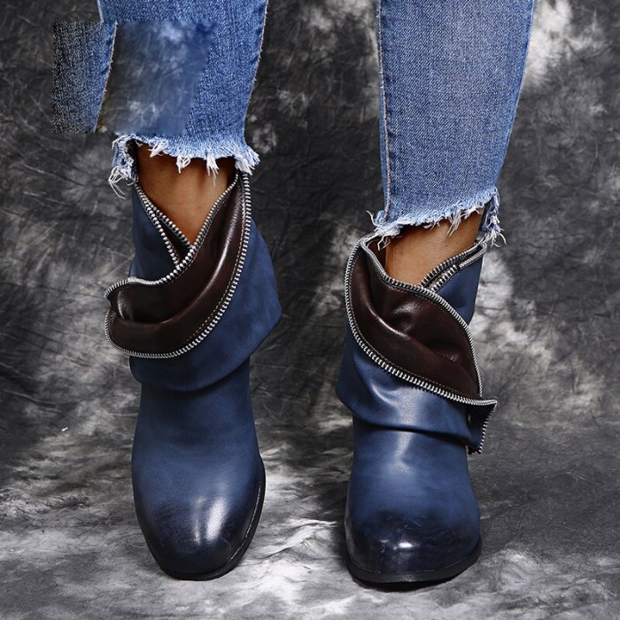 Women Ankle Boots High Heels Pumps Shoes Woman Booties Vintage Pu Leather Matin Shoe Chaussures Femme Zapatos Mujer Sapato