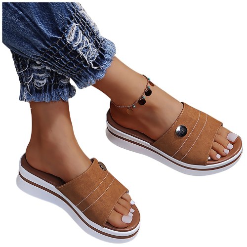 Summer Platform Slippers Women Wedges Shoes Flip Flops Woman Open Toe Sandals Women 2021 Fashion Casual Shoes Claquette Femme