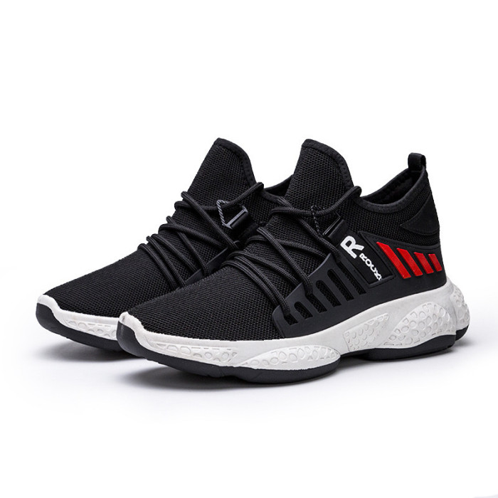 Men Breathable Lace Up Casual No-slip Sneakers