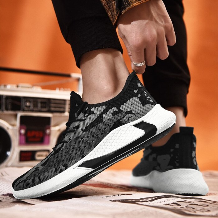 Men Breathable Flat Casual Single Sneakers