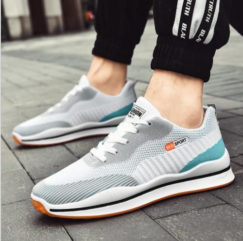 Men Breathable Outdoors Lace-up Flat Sneakers