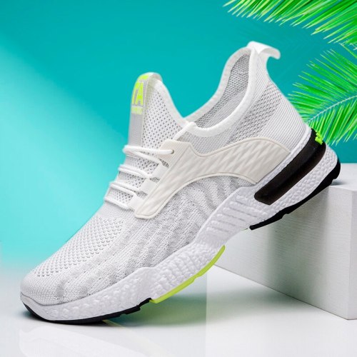 Summer Unisex  Air Cushion Casual Clunky Increasing Sneaker Lac-Up Mesh Non-Slip Lightweight Breathable Sport Running Shoes