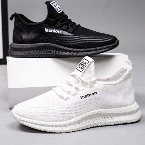 Hot Sale Mesh Breathable Lace Up Solid Outdoor Men's Sneakers
