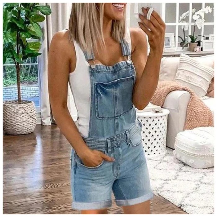 2021 summer new style cowgirl overalls sexy fashion washed denim shorts women short jeans pants for women