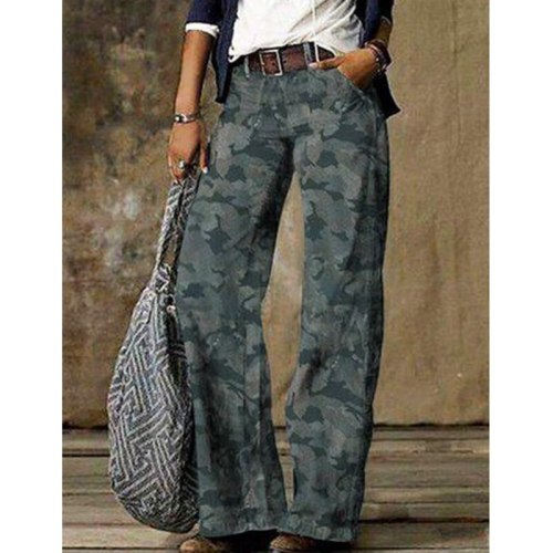 Print Thin Jeans Woman Spring Fashion New Plus Size Mid Waist Straight Loose Casual Washed Jeans