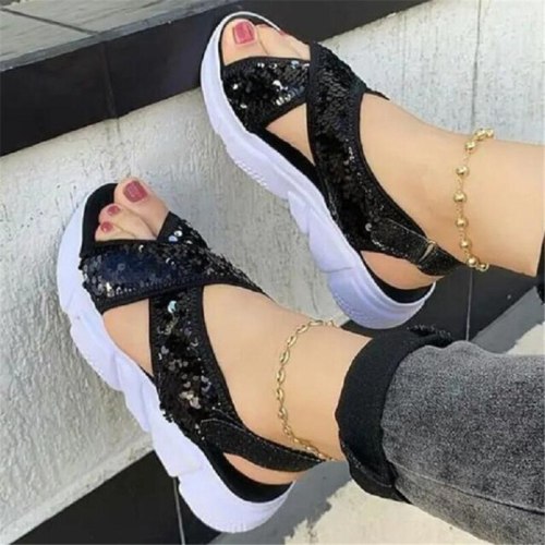 Large size sports women's sandals summer new style fashion platform sandals women casual breathable womens shoes beach shoes