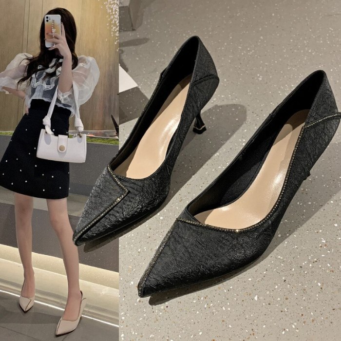 Fine Heeled Shoes 2021 Sandals Ladies Branded Pumps Shallow Mouth Pointed Wedge Stiletto 3cm Latest African Fashion Straps Casual