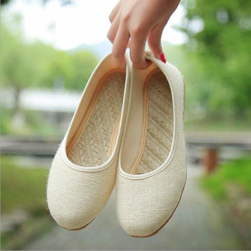 Classics Solid Women Flats Shoes Slip On Summer Autumn Casual Shoes Round Toe Ladies Loafers Canvas Shoes Woman
