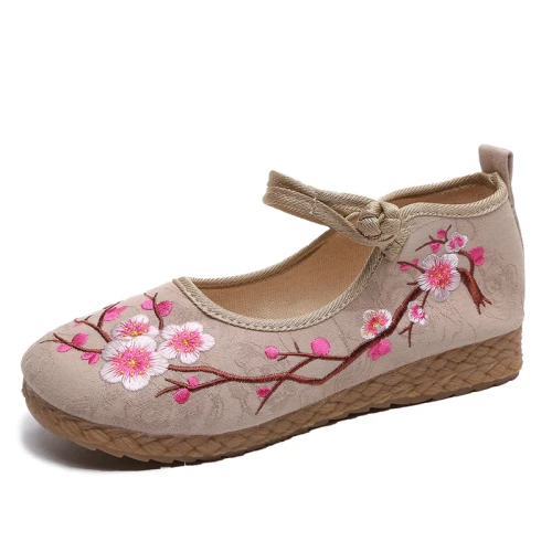 Embroidered Women Comfort Canvas Loafers