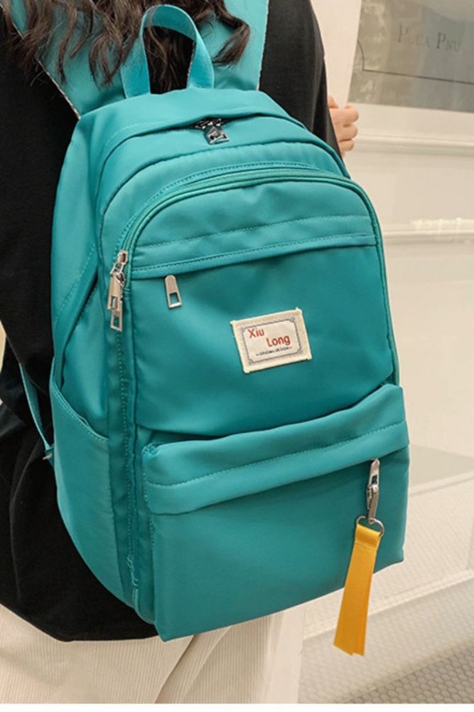 Nylon Multi Pocket Solid Waterproof Backpack