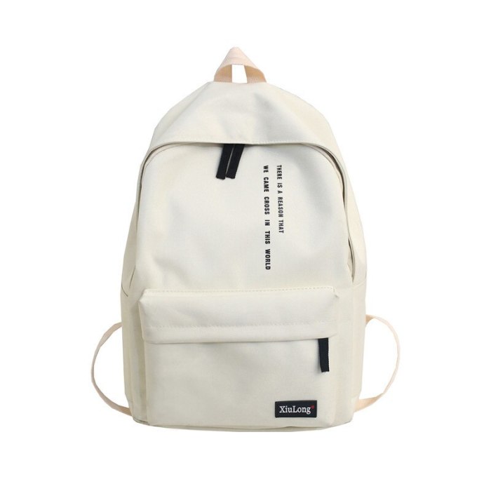Women Solid Color School Bag Fashion Travel Backpack