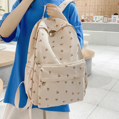 Women Double Shoulder Large Capacity College Student Backpack