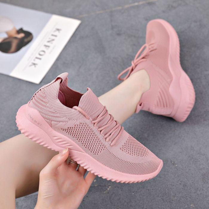 New Sneakers Women Fabric Outdoor Running Shoes Sport Walking Shoes Cushioning Platform Breathable Filas Shoe Zapatos