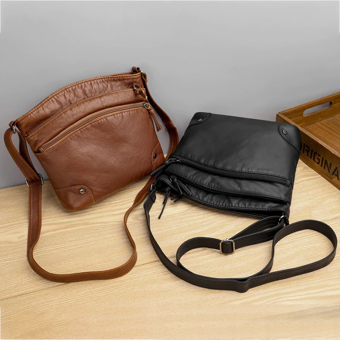 2021 New high quality PU Leather Crossbody Bags For Women Luxury  Designer Handbags Female Casual Multi-layer Shoulder Bag Bolso