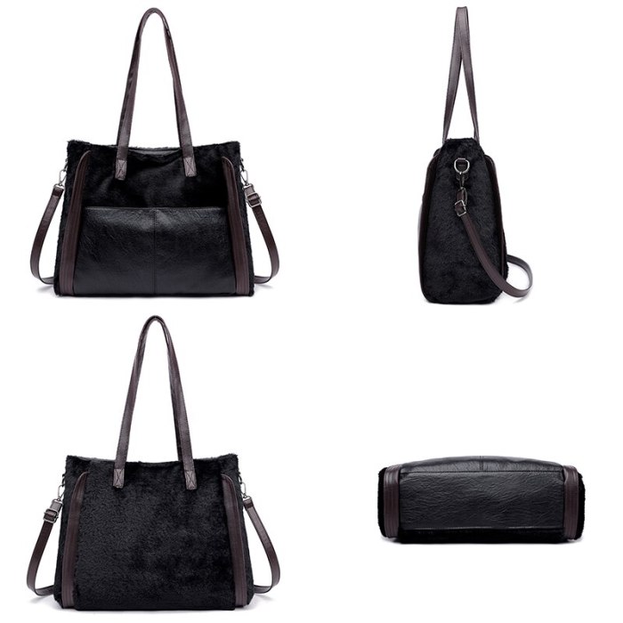 High Quality Solid PU Leather Shoulder Handbags Luxury Handbags Women Bags Designer Large Capacity Messenger Bags for Women 2021