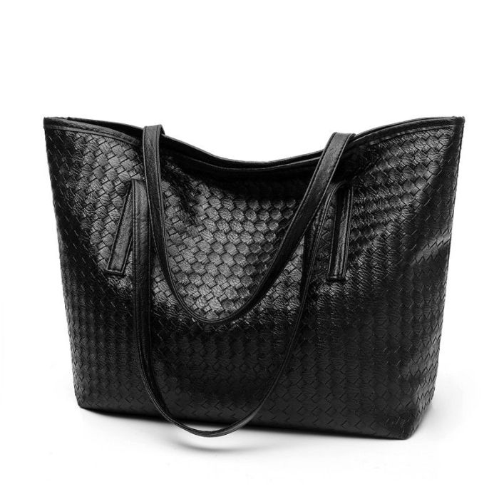 Bag 2021 New Women's Bag Fashion Woven Bag Large Capacity Shoulder Bag Fashion Casual Tote Bag Simple Big Bag