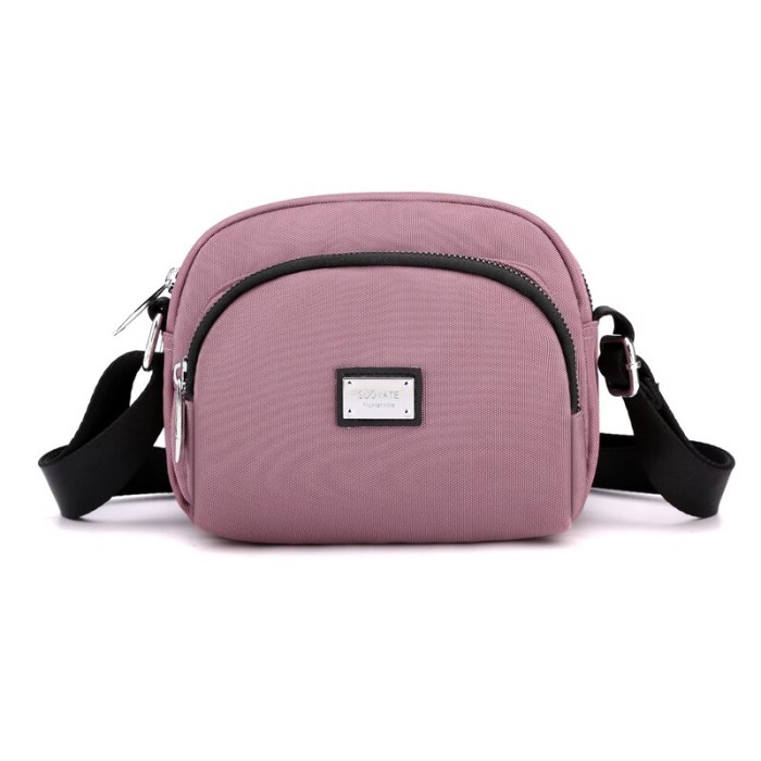 Fashion Small Multi-Layer Zipper Pocket Shoulder Bags for Women New 2021 High Quality Nylon Bag Female Casual Crossbody Handbag