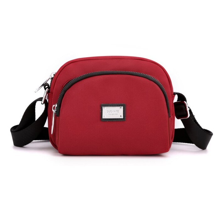 Fashion Small Multi-Layer Zipper Pocket Shoulder Bags for Women New 2021 High Quality Nylon Bag Female Casual Crossbody Handbag
