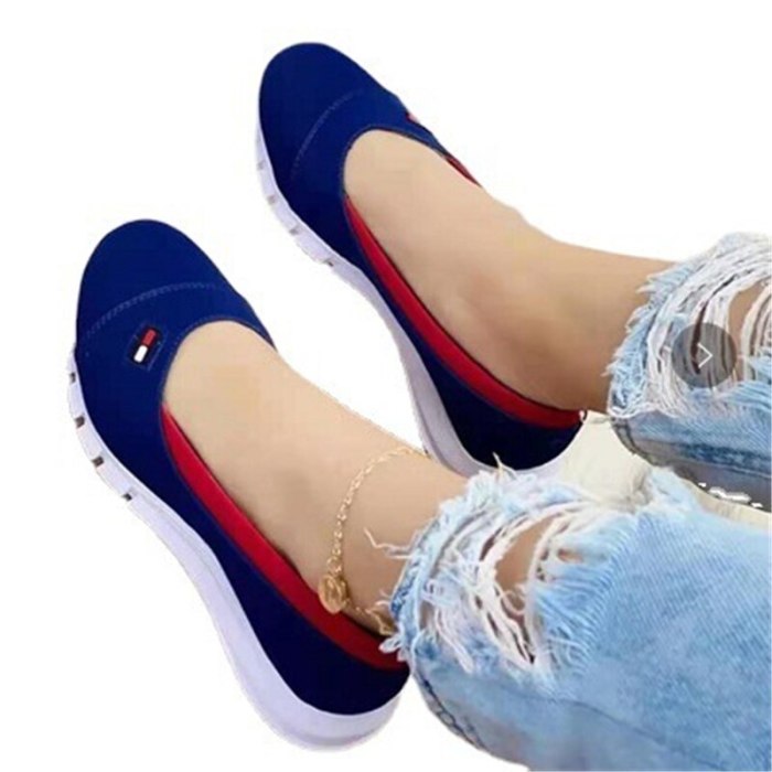 Women's Simplicity Shallow Mouth Single Shoes 2021 Spring Summer Fashion Breathable Soft Bottom Casual Wild Female Footwear