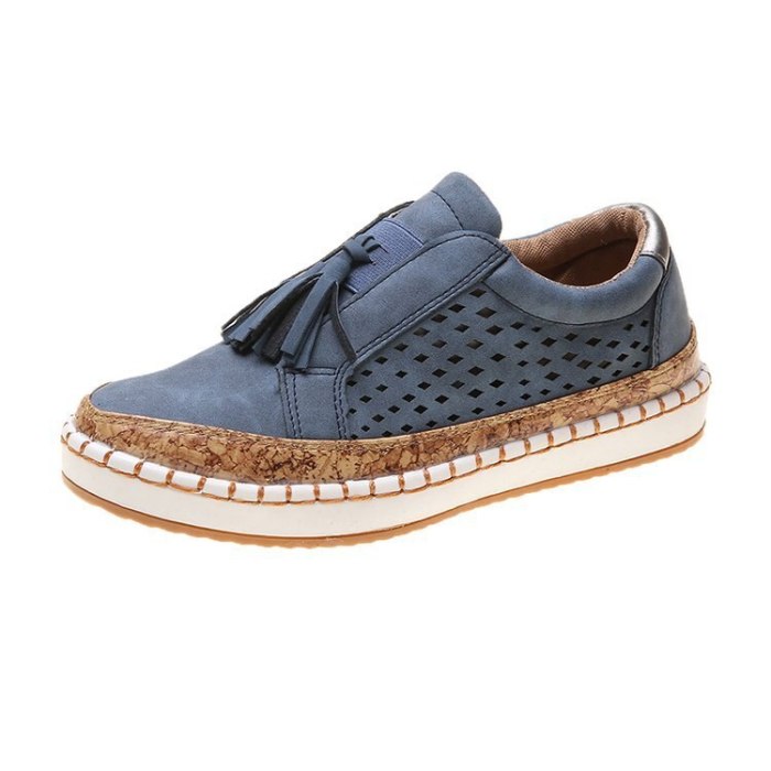 2022 Spring and Autumn Leather Loafers Casual Shoes Women Slip-On Sneaker Comfortable Shoes