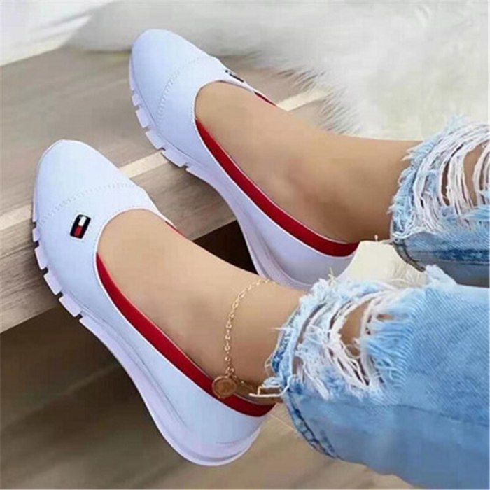 Women's Simplicity Shallow Mouth Single Shoes 2021 Spring Summer Fashion Breathable Soft Bottom Casual Wild Female Footwear