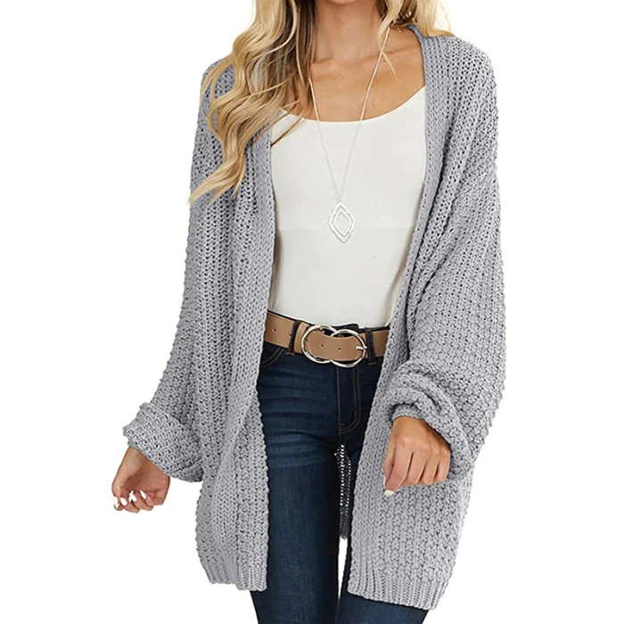 Women's Knitted Basic Oversized Loose Cardigan