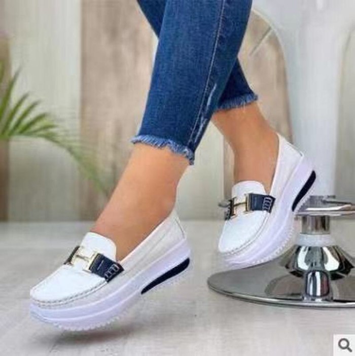 Women's Loafers 2021 Autumn New Thick-soled Lazy Shoes Outdoor Comfortable Casual Shoes Luxury Brand Designer Women's Shoes