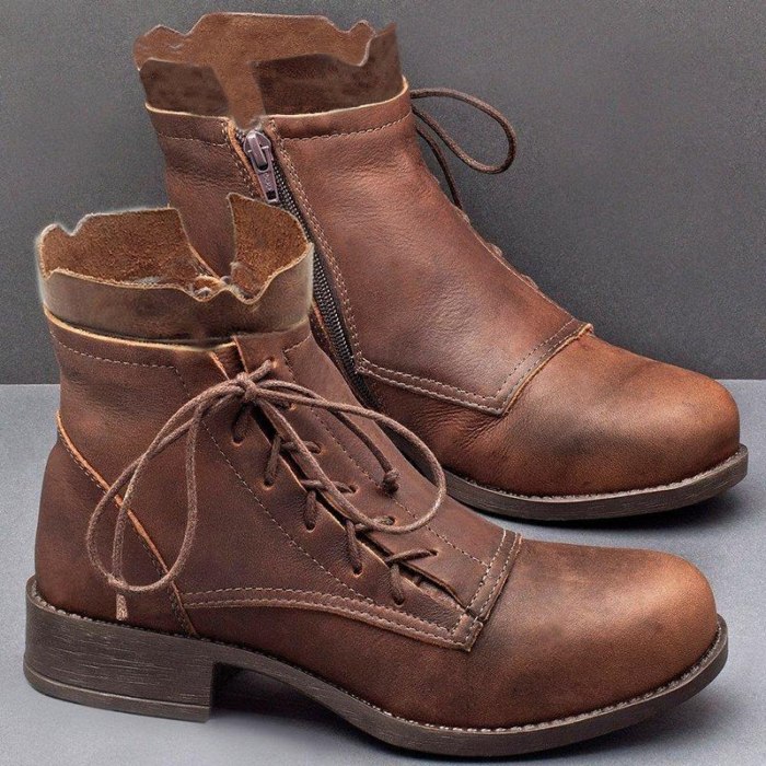 Women's Casual Lace Up Comfortable Boots