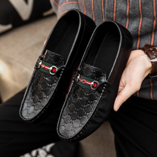 Leather Loafer Men Casual Shoes Luxury Brand 2021 Mens Fashion Loafers Moccasins Breathable Slip on Black Driving Shoes