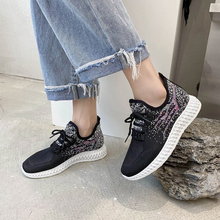Women Sneakers Spring Flat Shoes Casual Women Vulcanized 2021 Summer Light Mesh Breathable Female Running Shoes Zapatillas Mujer
