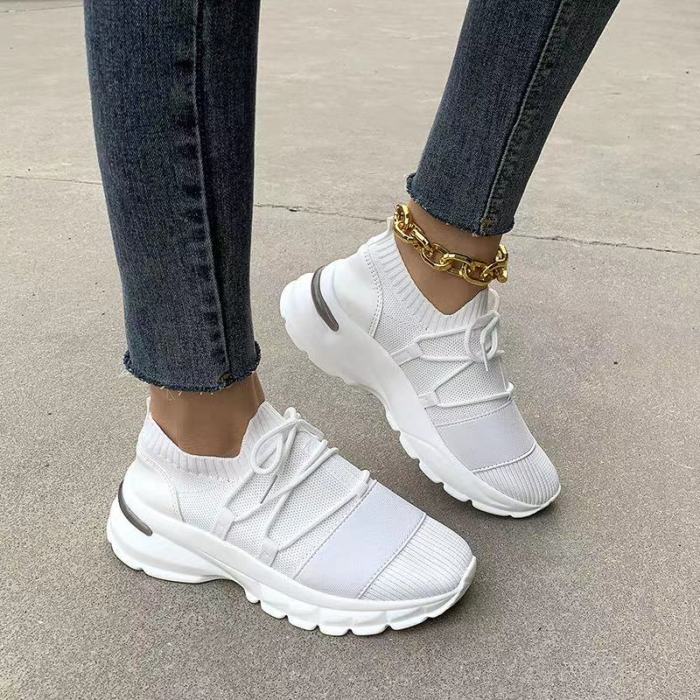 Women Summer Mesh Sneakers Height Increasing Air Cushion Shoes Woman Lady Girl Walking Lace-Up Running Sports Casual Tenis Shoes