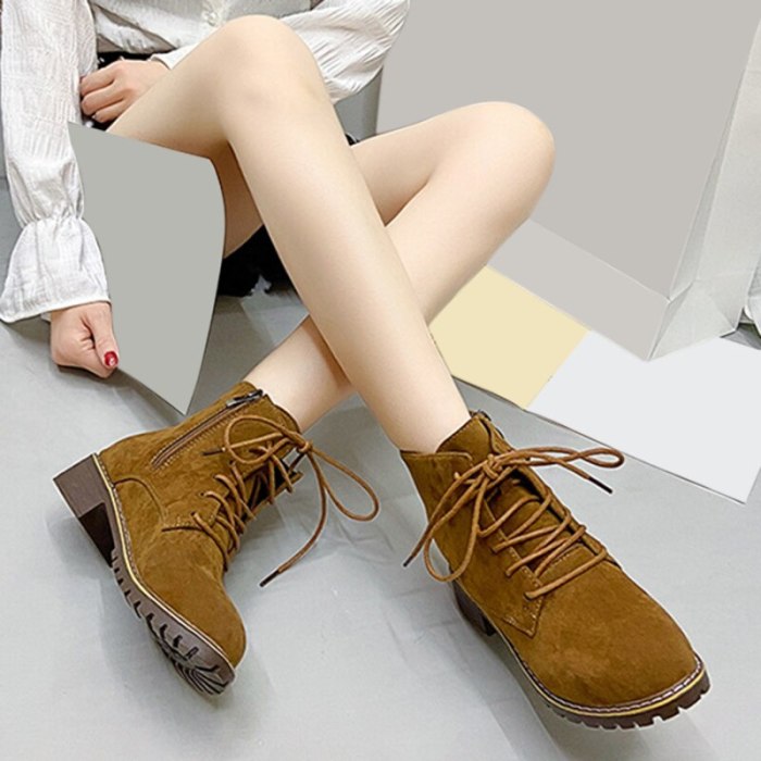 Women Thick Platform Ankle Boots