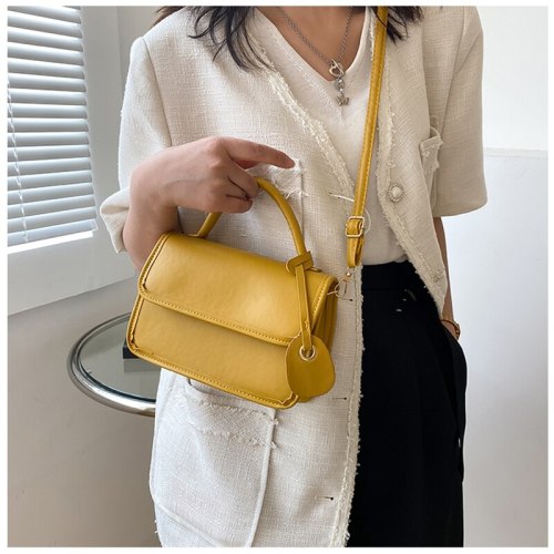 2021 New Fashion PU Leather Shoulder Bag Women Casual Messager Bag Designer Square Crossbody Handbags Ladies Top-Handle Bags Sac