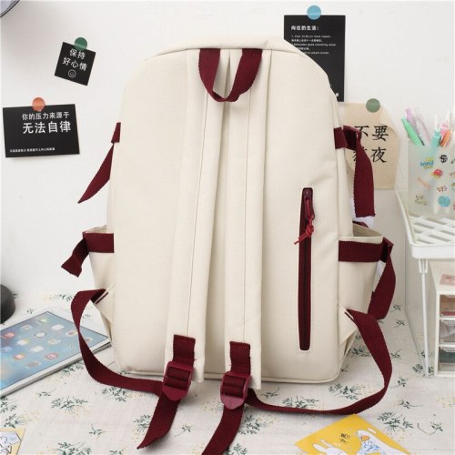 Student Fashion Book Bag Backpack Women Kawaii School Bag Teenage Girl Waterproof Women Backpack Panelled Anti-Theft Backpack