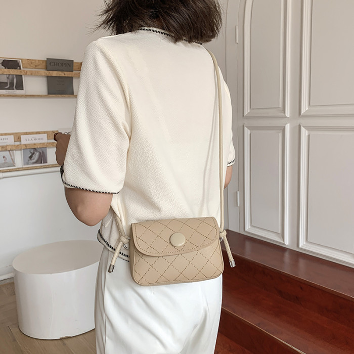 Diamond Lattice Casual Shoulder Messenger Bag 2021 Summer New Small Purse Women's Designer Handbag Fashion Simple Crossbody Bags