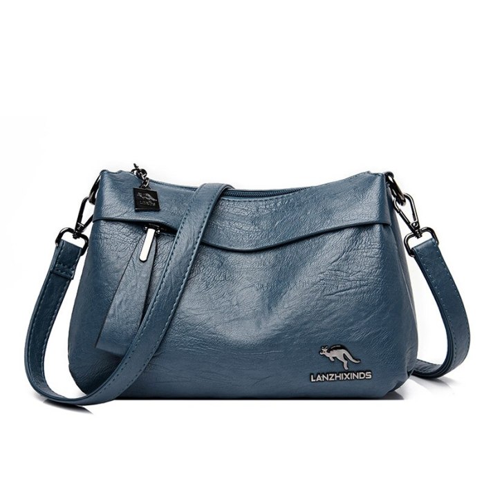 New Blue Leather Bags Women Purses and Handbags Luxury Handbags Women Bag Designer Brand Shoulder Crossbody Bags for Women 2021