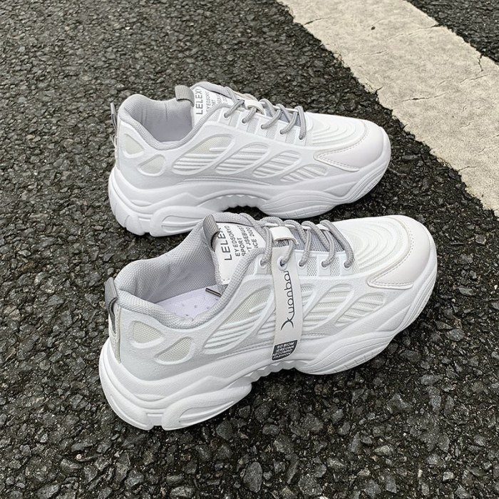 Women Chunky Platform Sneakers Fashion Lace Up Old Dad Shoes Woman Thick Sole Basket Female Casual Shoes