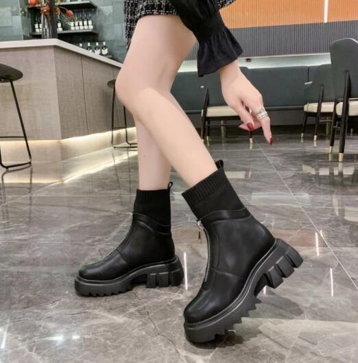 Real Soft Leather Nude Ankle Boots Women's British Style Winter 2021 New Casual Women's Shoes Short Boots Women Fashion