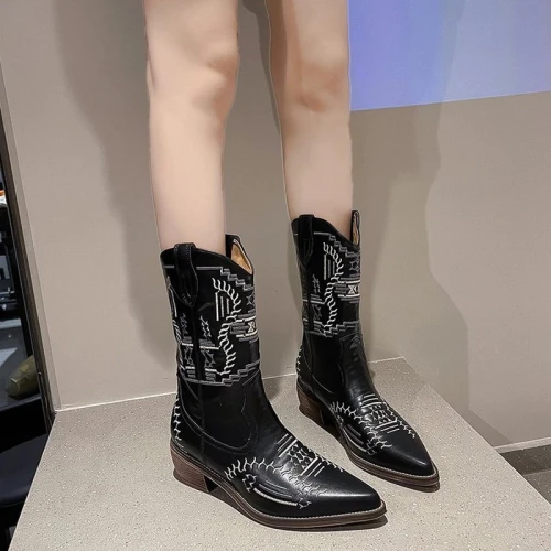Women Retro Genuine Knight Boots