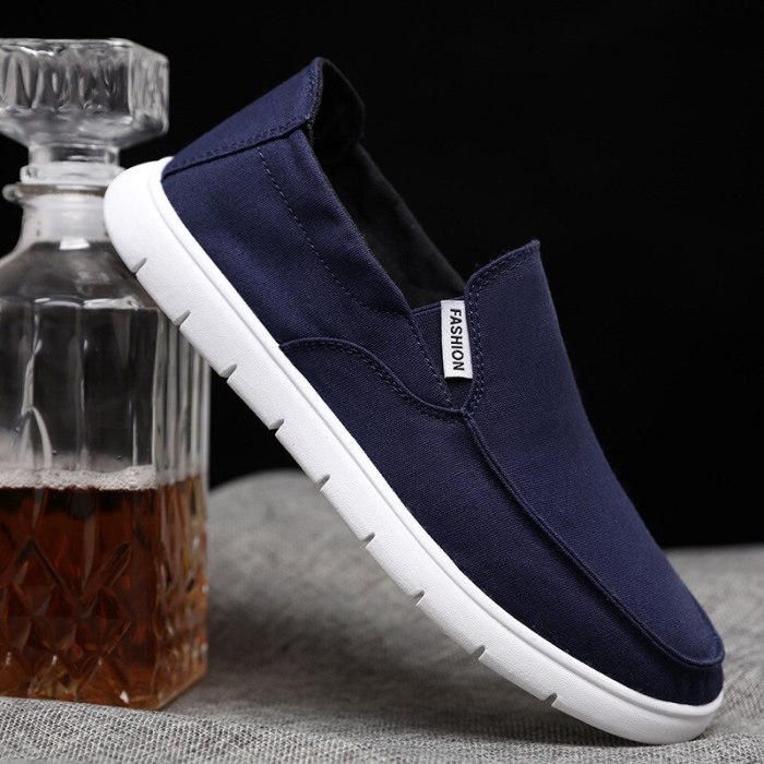 Men Slip-on Breathable Canvas Flat Loafers