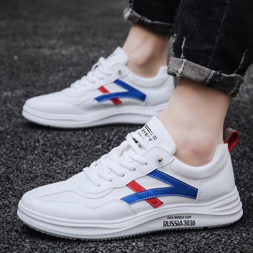 Men's Breathable Thin New Trendy Shoes Korean Casual White Shoes