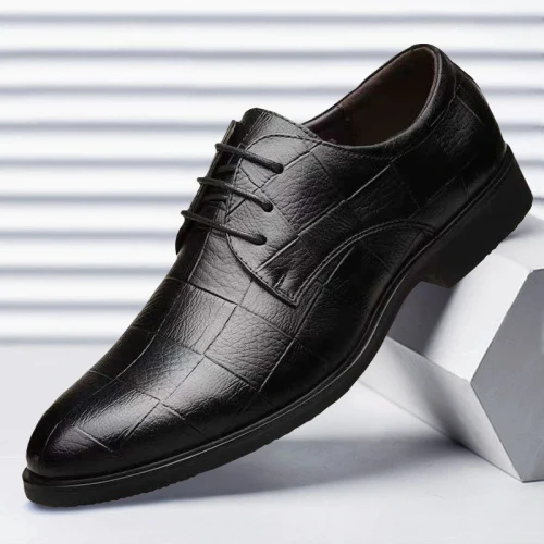 Men Leather Formal Shoes Lace Up dress shoes Oxfords Fashion Retro Shoes Elegant work Footwear Business Plus Size