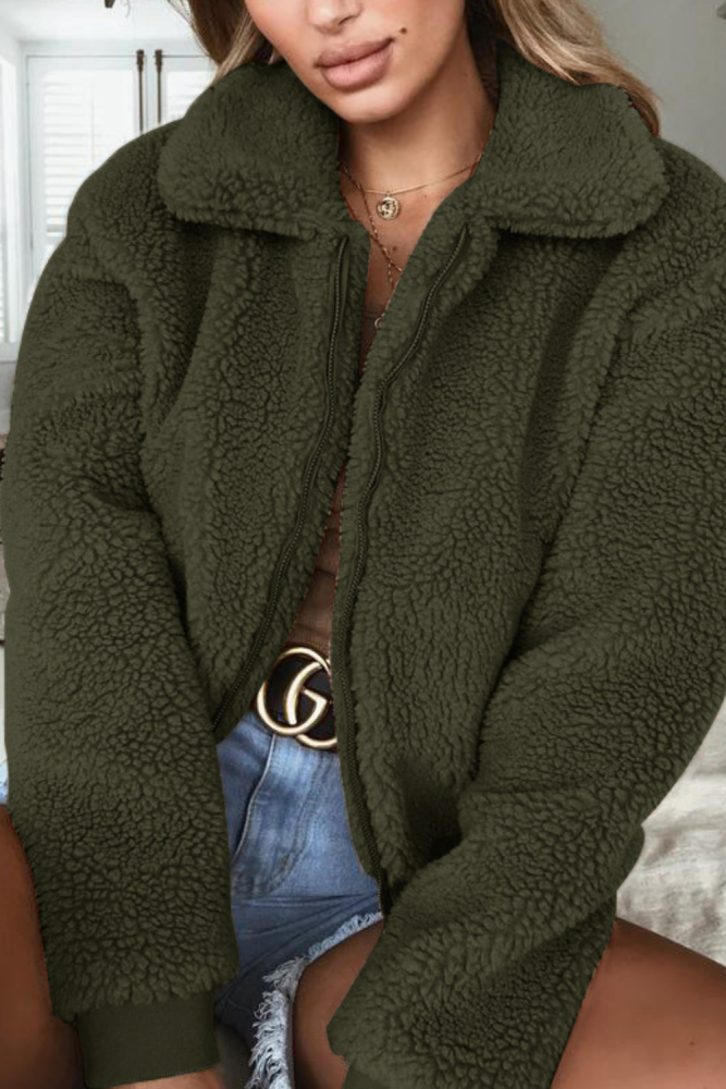 Oversized Long Fluffy Autumn Winter Warm Wear 2021 Winter Fleece Sweatshirt Sherpa Fleece Female Hoodies Overcoat Jacket Coat