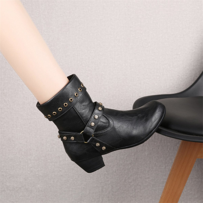 Women's Fashion All Match Ankle Boots