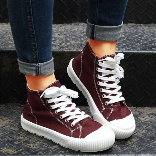2021 New Women Shoes Sneakers Canvas Flats Comfort Non-Slip Female Fashion Vulcanized Shoes Outdoor Breathable Ladies Footwear