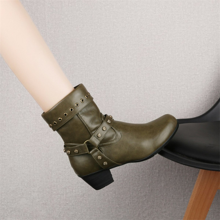 Women's Fashion All Match Ankle Boots