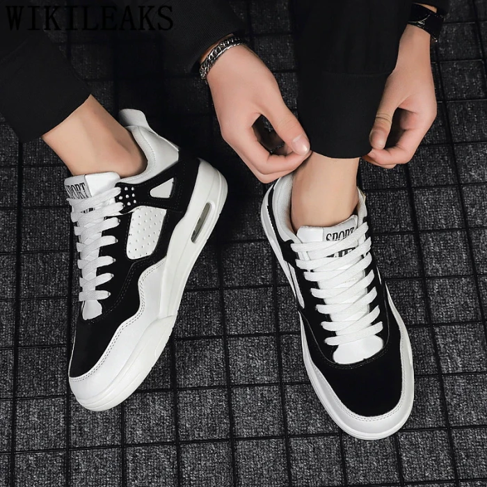 Men Leather Casual Sneakers