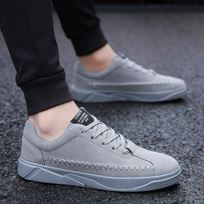 Fashion Solid Color Lace-up Casual  Men's Sneakers