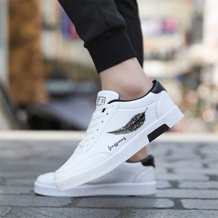 Fashion Casual Trendy Comfortable Leather Lace-up Men's Sneaker