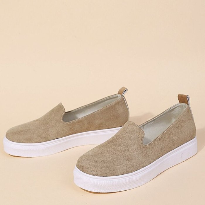Women's Shoes Summer New Fashion Solid Color Flat Canvas Shoes Plus Size European And American Leisure Comfortable Single Shoes